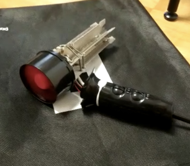 Disassembled hairdryer