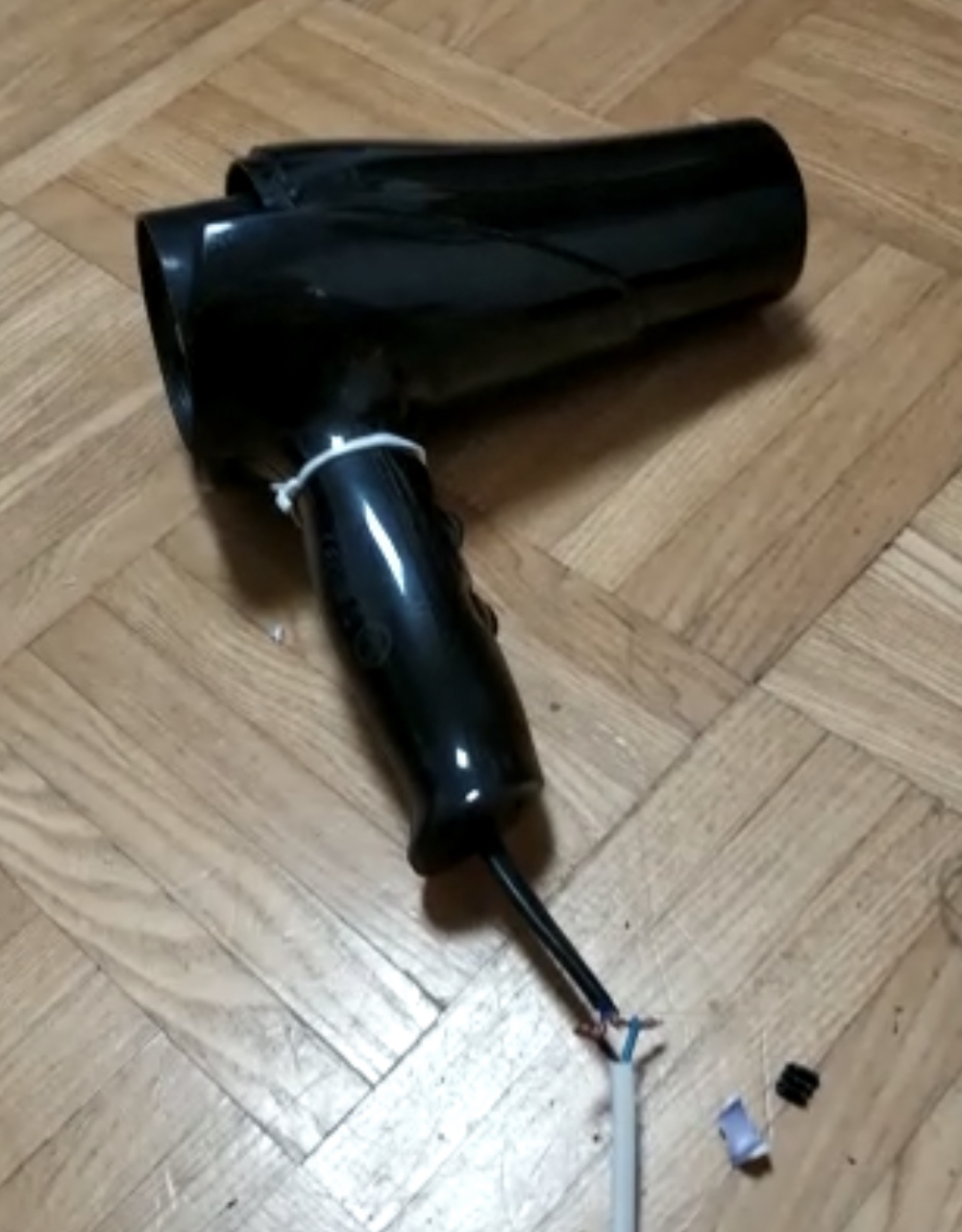 Broken hair dryer